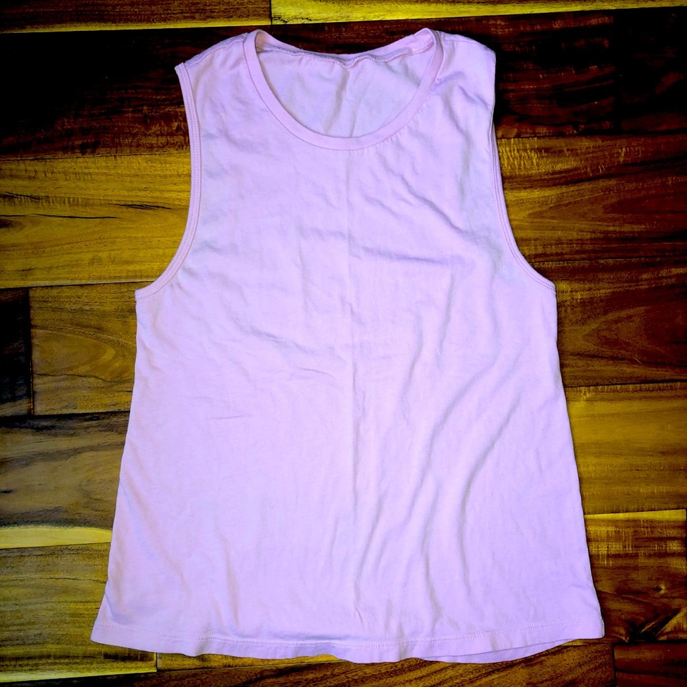 Pink muscle shirt tank top